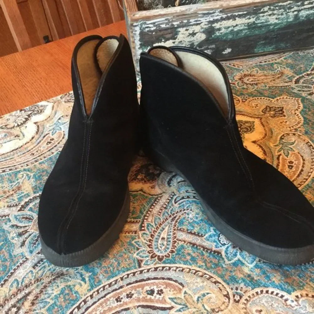 Stella Austria Suede Wool Lined Heavy Rubber Sole Ankle Boots Women’s 8.5